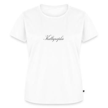 KALLIGRAPHIE - Frauen Premium Bio T-Shirt - Weiß - Vorne - AI Model Female 172 dark (172cm)