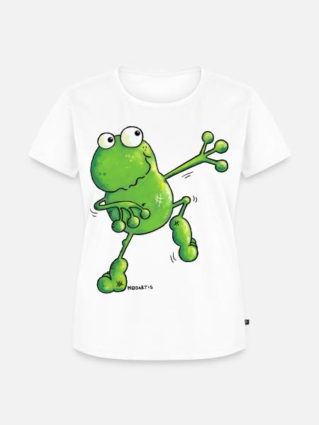 Green Power Frosch - Frösche - Frauen Premium Bio T-Shirt - Weiß