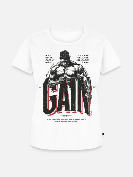 Gain - Frauen Premium Bio T-Shirt - Weiß