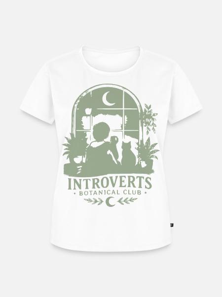 Introverts Botanischer Klub Logo - Frauen Premium Bio T-Shirt - Weiß