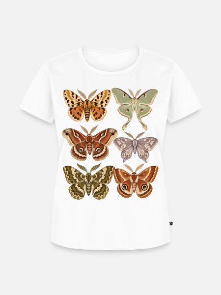 Bunte Nachtfalter Sammlung - Frauen Premium Bio T-Shirt - Weiß