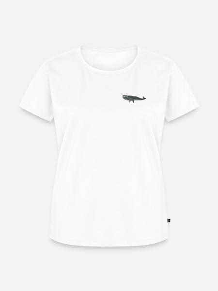 Wal bestickt - Frauen Premium Bio T-Shirt - Weiß