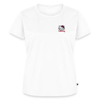 Hello Kitty Stick Portrait - Frauen Premium Bio T-Shirt - Weiß - Vorne - AI Model Female 172 dark (172cm)