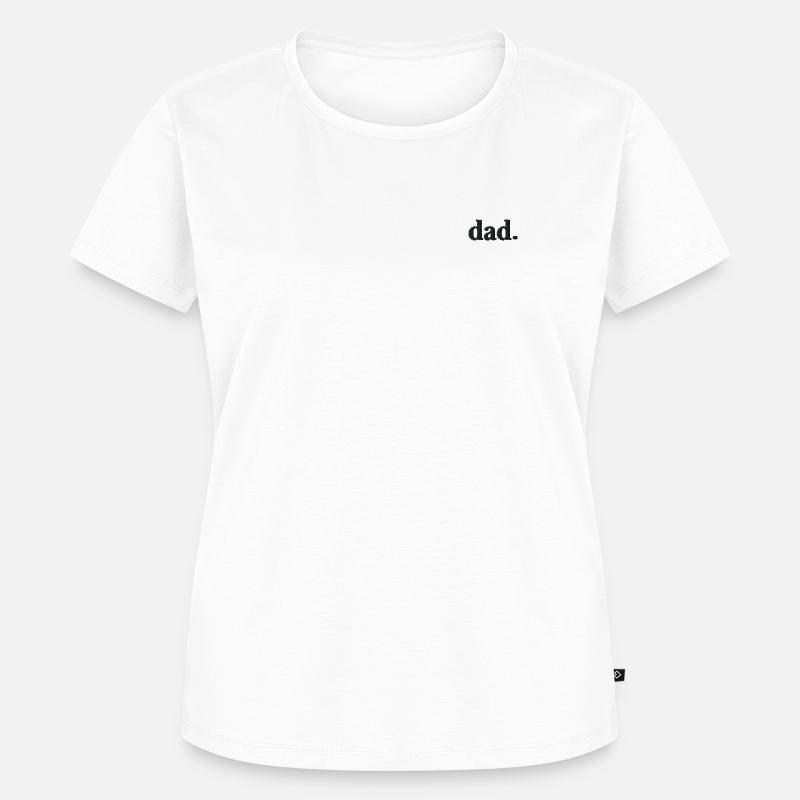 Far bogstaver broderet sort - Premium økologisk T-shirt til kvinder - hvid