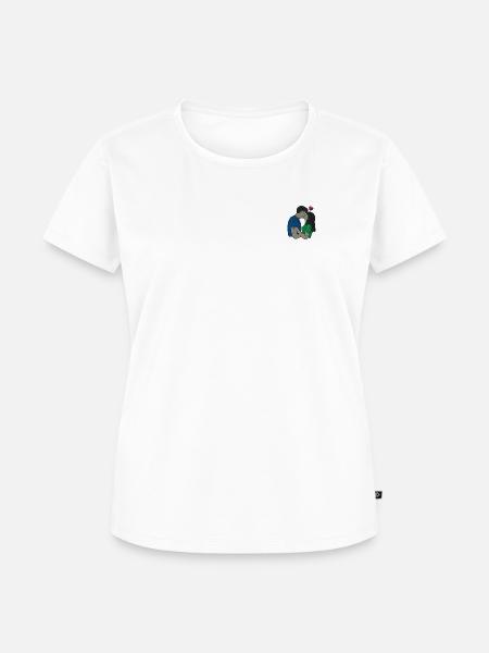 Menschen küssen - Frauen Premium Bio T-Shirt - Weiß