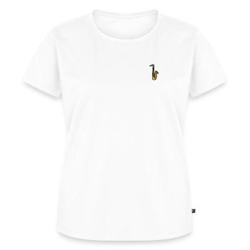 Saxophon - Frauen Premium Bio T-Shirt - Weiß - Vorne - AI Model Female 172 dark (172cm)