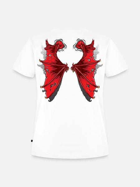Drachenflügel - Frauen Premium Bio T-Shirt - Weiß