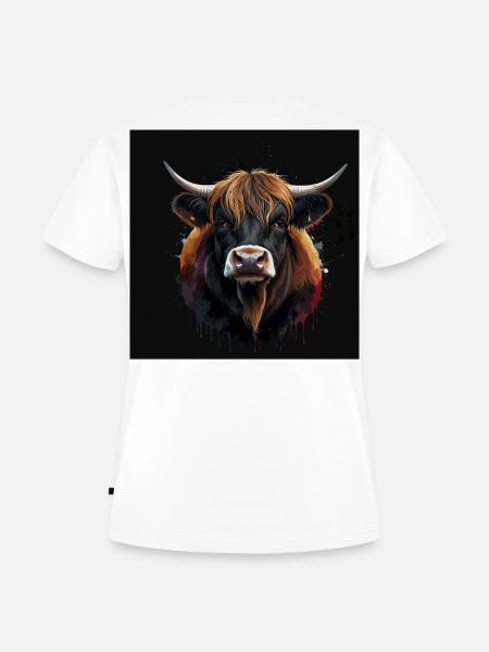 Highland Cattle - Frauen Premium Bio T-Shirt - Weiß