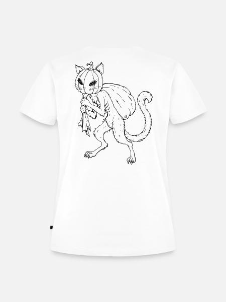 Kabo Neko – Schwarz - Frauen Premium Bio T-Shirt - Weiß
