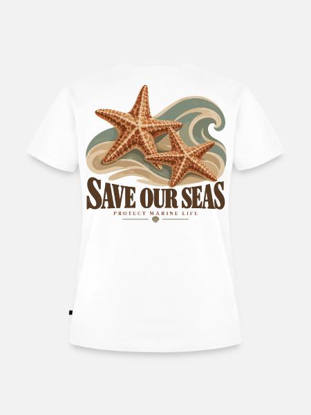Save Our Seas Marine Life - Frauen Premium Bio T-Shirt - Weiß