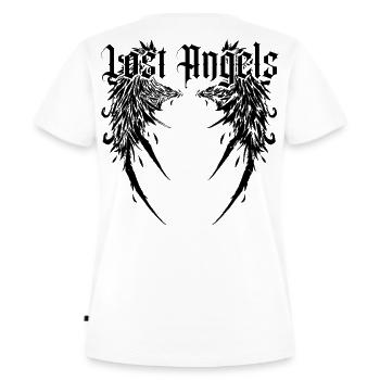 Lost Angels - Frauen Premium Bio T-Shirt - Weiß - Hinten - AI Model Female 172 dark (172cm)