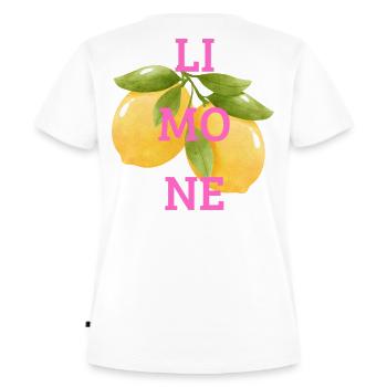 Limone - Frauen Premium Bio T-Shirt - Weiß - Hinten - AI Model Female 172 dark (172cm)