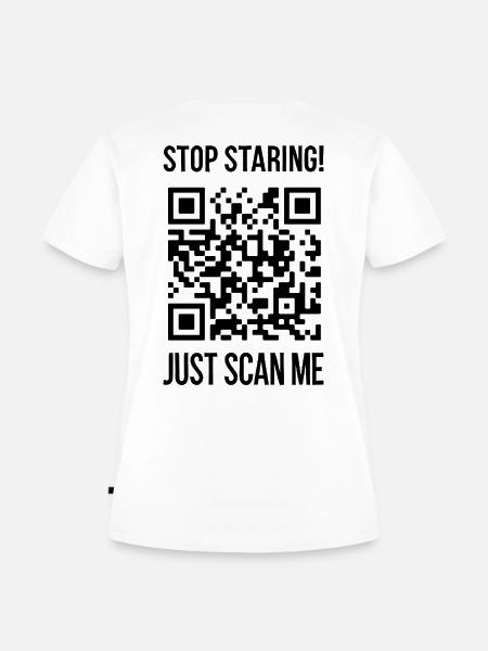 Scanne mich für Motivation - Frauen Premium Bio T-Shirt - Weiß