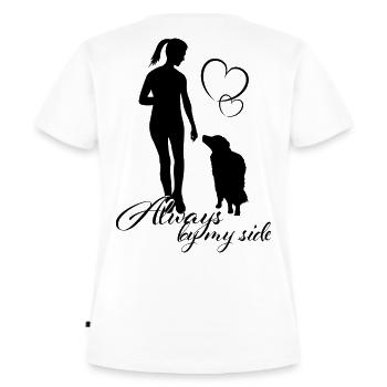 Doglover, by my side - Frauen Premium Bio T-Shirt - Weiß - Hinten - AI Model Female 172 dark (172cm)