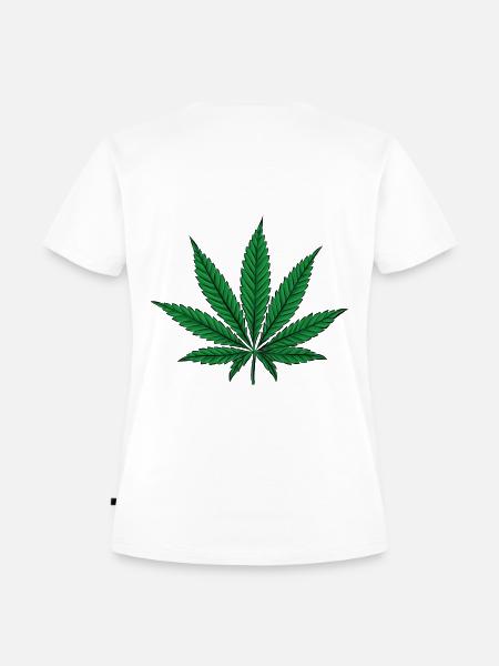Hanfblatt - Frauen Premium Bio T-Shirt - Weiß
