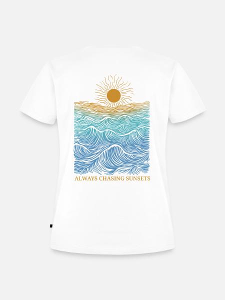 Always chasing sunsets - Frauen Premium Bio T-Shirt - Weiß