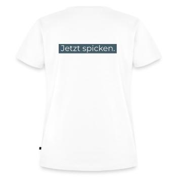 spicken - Frauen Premium Bio T-Shirt - Weiß - Hinten - AI Model Female 172 dark (172cm)