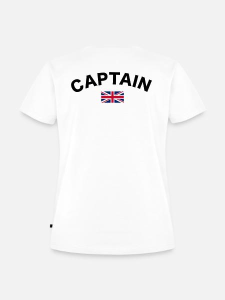 Captain Logo Schwarz - Frauen Premium Bio T-Shirt - Weiß