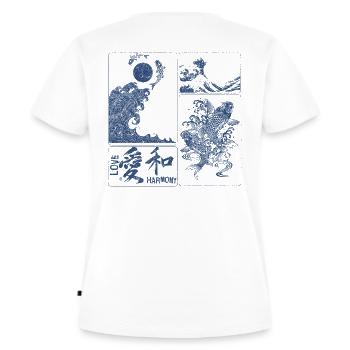 Japanese spirit Love Harmony - T-shirt Premium bio Femme - blanc - Dos - AI Model Female 172 dark (172cm)