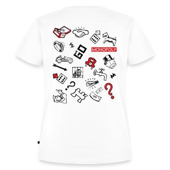 Monopoly Famous Game Icons - Women's Premium Organic T-shirt - white - Back - AI Model Female 172 dark (172cm)