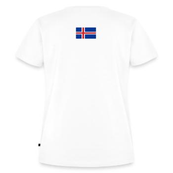 Island Sauf Trikot - Frauen Premium Bio T-Shirt - Weiß - Hinten - AI Model Female 172 dark (172cm)