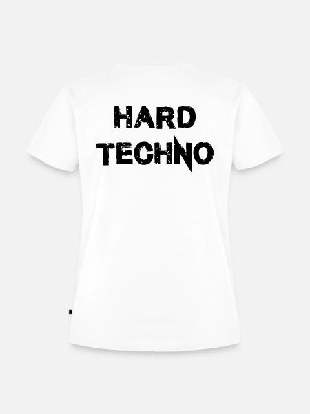 Hard Techno - Frauen Premium Bio T-Shirt - Weiß
