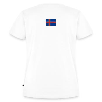 Isländische Namen Sauf Trikot Fußball Island Bier - Frauen Premium Bio T-Shirt - Weiß - Hinten - AI Model Female 172 dark (172cm)