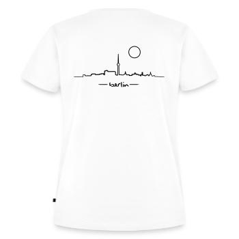 Berlin - Frauen Premium Bio T-Shirt - Weiß - Hinten - AI Model Female 172 dark (172cm)