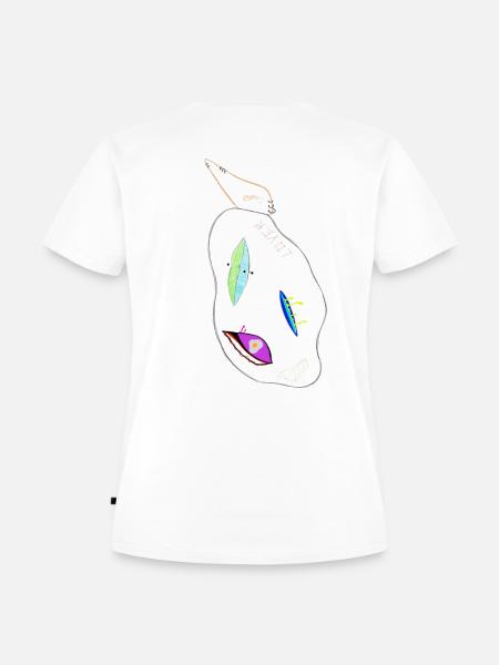 monster with piercings - Frauen Premium Bio T-Shirt - Weiß