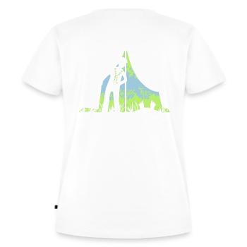Morgens im Lager - Frauen Premium Bio T-Shirt - Weiß - Hinten - AI Model Female 172 dark (172cm)