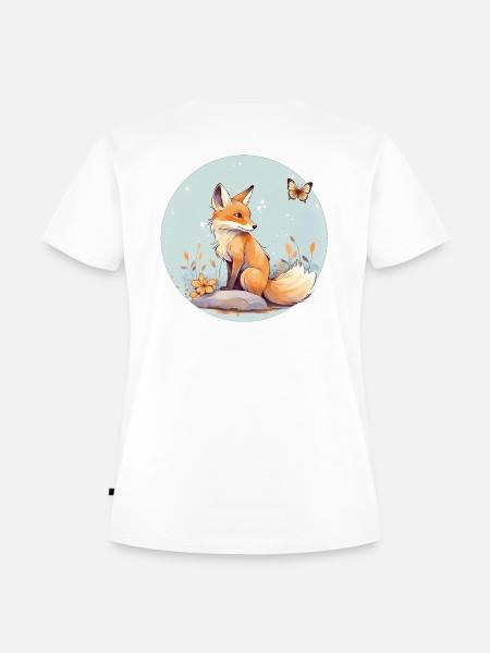 Niedlicher Fuchs - Frauen Premium Bio T-Shirt - Weiß