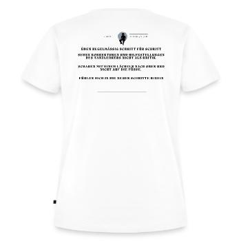 echte linedancer - Frauen Premium Bio T-Shirt - Weiß - Hinten - AI Model Female 172 dark (172cm)