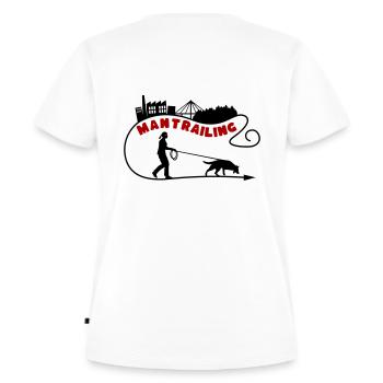 Mantrailing Skyline Woman Customizable! - Women's Premium Organic T-shirt - white - Back - AI Model Female 172 dark (172cm)