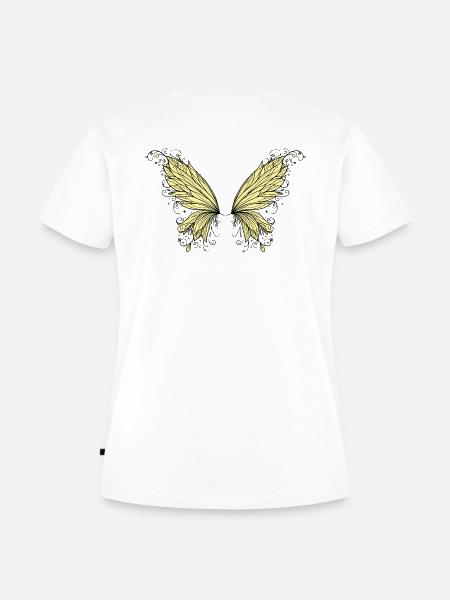 Flügel, zart - Frauen Premium Bio T-Shirt - Weiß