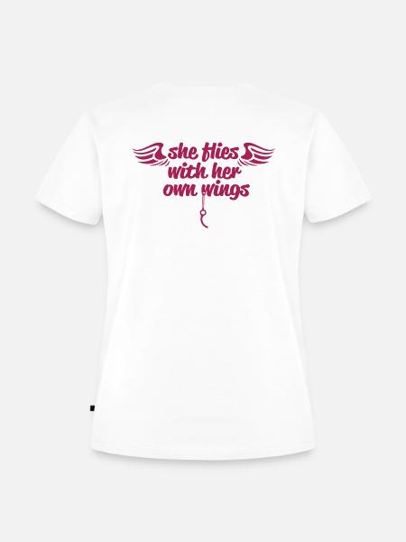 She flies... - Frauen Premium Bio T-Shirt - Weiß