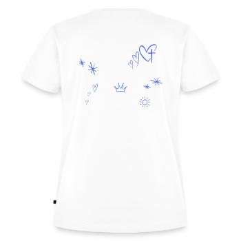 i am a child of god white - Frauen Premium Bio T-Shirt - Weiß - Hinten - AI Model Female 172 dark (172cm)
