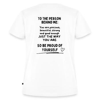 You Are Good Enough! - Frauen Premium Bio T-Shirt - Weiß - Hinten - AI Model Female 172 dark (172cm)