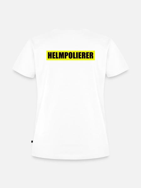 Helmpolierer - Feuerwehr - Ehrenamt - Freiwillig - Frauen Premium Bio T-Shirt - Weiß