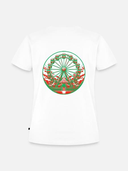 Riesenrad - Frauen Premium Bio T-Shirt - Weiß