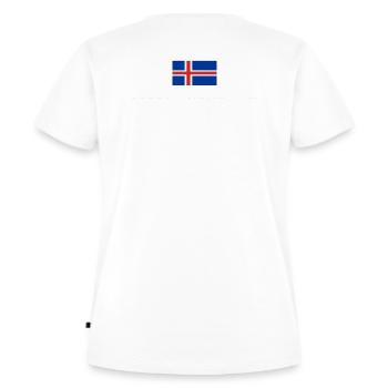 Island Sauf Trikot - Frauen Premium Bio T-Shirt - Weiß - Hinten - AI Model Female 172 dark (172cm)