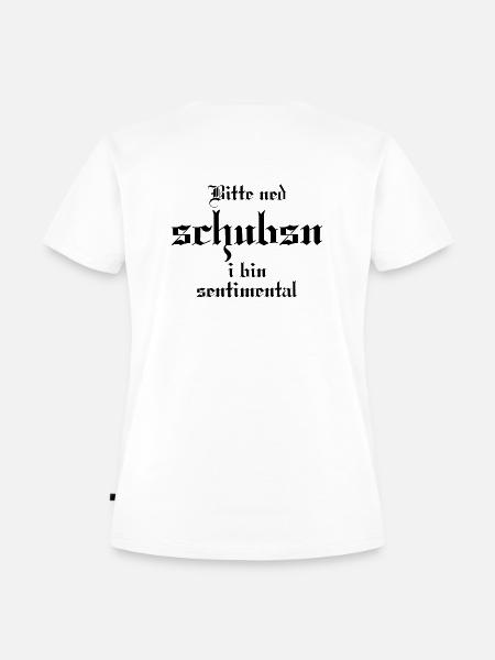 Schubs mi ned - Frauen Premium Bio T-Shirt - Weiß