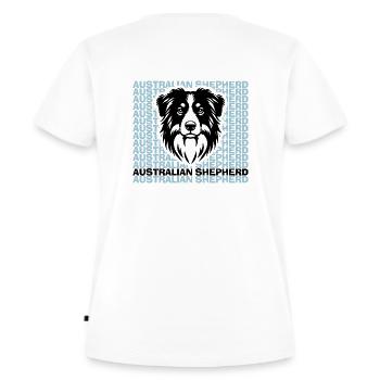 Aussie ❤ - Women's Premium Organic T-shirt - white - Back - AI Model Female 172 dark (172cm)