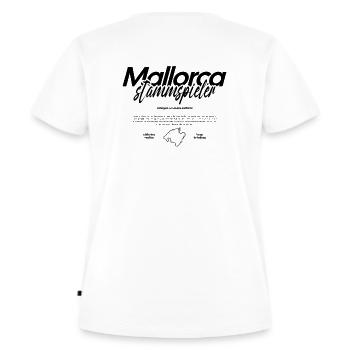 Mallorca Mannschaftsfahrt Gruppenshirts☀️🔥 - Frauen Premium Bio T-Shirt - Weiß - Hinten - AI Model Female 172 dark (172cm)
