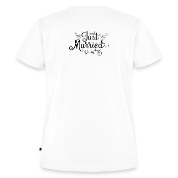 Just Married - T-shirt Premium bio Femme - blanc - Dos - AI Model Female 172 dark (172cm)