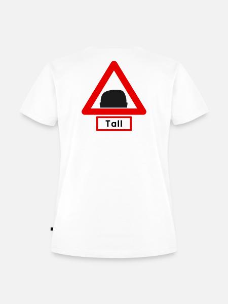 Achtung: Groß! Kopf-Symbol 🚧 - Frauen Premium Bio T-Shirt - Weiß