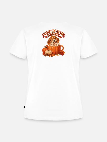 Pumpkin Spice Bestie - Frauen Premium Bio T-Shirt - Weiß