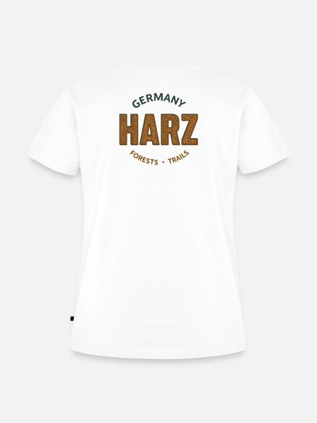 Harz Wald Trails Deutschland - Frauen Premium Bio T-Shirt - Weiß