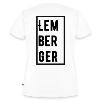 LEMBERGER - Frauen Premium Bio T-Shirt - Weiß - Hinten - AI Model Female 172 dark (172cm)