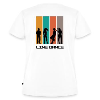 Figures Line Dance 2 - T-shirt Premium bio Femme - blanc - Dos - AI Model Female 172 dark (172cm)