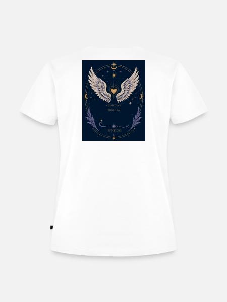 Guardian Shadow Wings - Frauen Premium Bio T-Shirt - Weiß